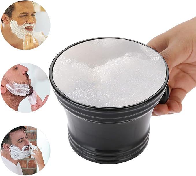 ANGGREK Shaving Soap Bowls, Barber Cup Plastic Shaving Soap Bowl Foam Shaving Soap Cream Bowl Men Shaving Bowl (Zero)