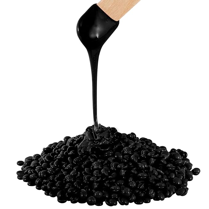 3.3lb Bulk Hard Wax Beads, Professional Waxing Bead for Brazilian, Bikini, Body, Face, Arms, Legs, Back, Chest, Coarse Hair Hair Removal, Scented Stripless Wax beans, 50 Wooden Sticks
