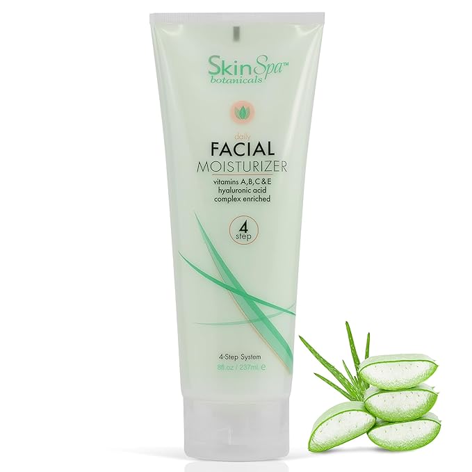 Daily Face Moisturizer Lotion, 8 Oz - Skin Care Facial Cream, Non-Greasy - Leaves Skin Soft and Smooth