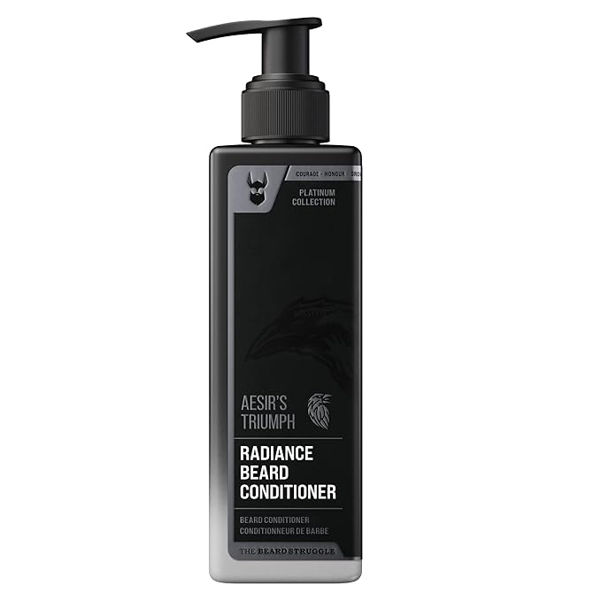 The Beard Struggle - Marksman's Beard Conditioner - Aesir's Triumph, Platinum Collection - Nourish, Softens, & Strengthens Beard - Radiance Beard Conditioner for Men (8 Fl oz)
