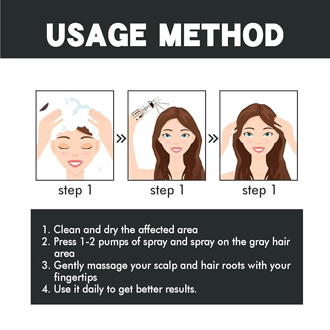 Hair Growth Spray for Thinning Hair,Hair Regrowth Treatment to Reduce Hair Loss, Thicken Hair & Boost Volume (1pcs)