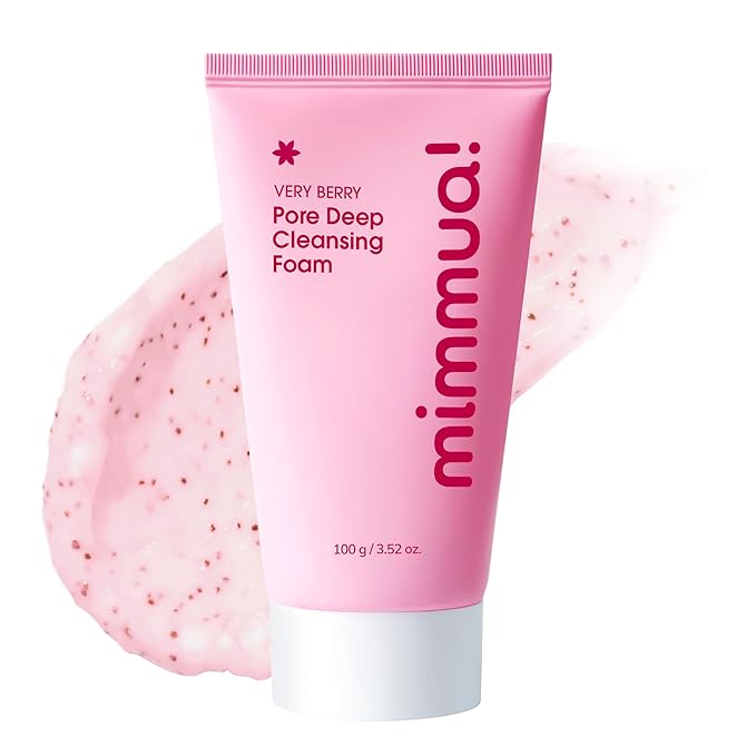 VERY BERRY Pore Deep Cleansing Foam | Berry Complex+ Fermented Ingredients for Moisture & Healthy Glow | Gentle Exfoliating Face Scrub for Bumpy Skin | Pore Cleanser | 100g/ 3.52 FL OZ