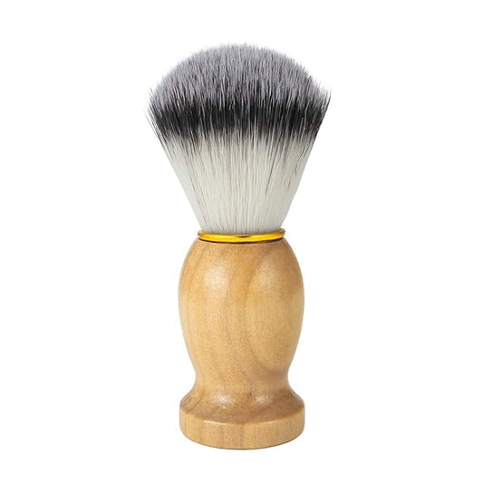 Aethland Personalized Custom DIY Shaving Brush, Handcrafted Men's Shaving Brush for Men's Grooming Hair Wet Shave Men Gift (Wooden Handle- 01)