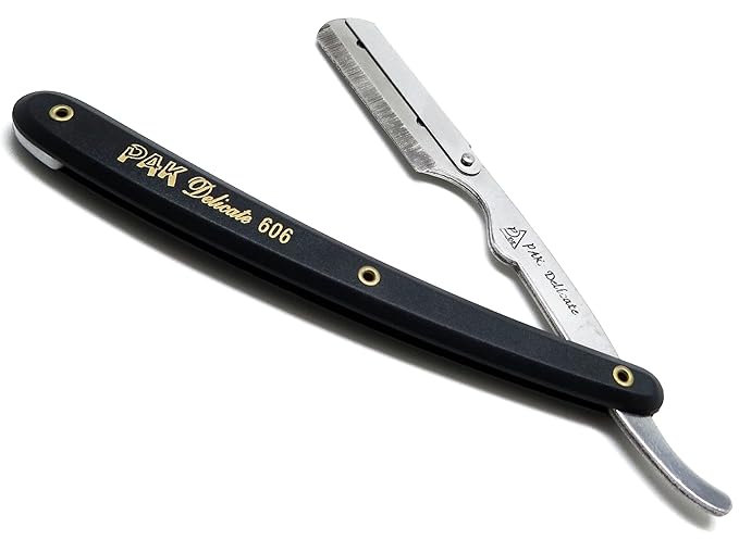 Set of 4 PREMIUM INSTRUMENTS Barber Razors Straight Edge Folding Handle Colors