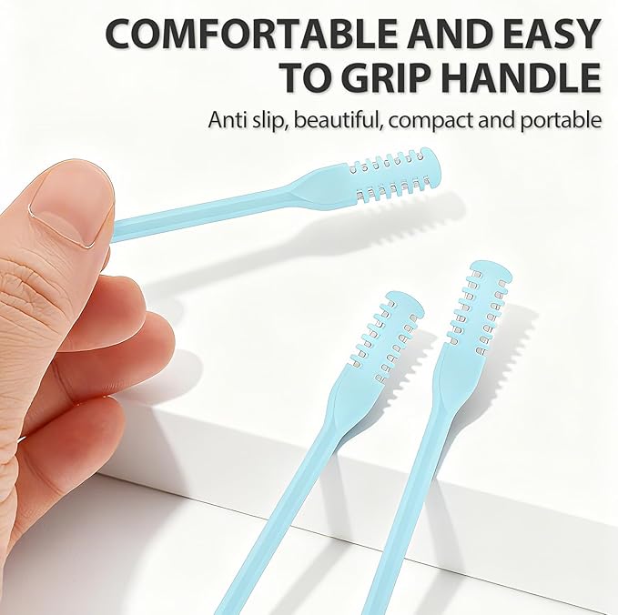 10 PCS 2-in-1 Nasal Hair Cutter,Double Sided Nose Hair Knife,Upgrade Double Sided Nose Hair Knife,Nasal Hair Cutter for Men Women, Soft Cleaning Brush (5 Colors)