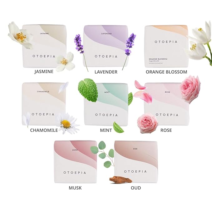 Natural Olive Oil Soap Bars - Lavendar Scent Pack of 8 Bars - Moisturizing, Gentle Cleansing - Variety Pack of 8 Scents Available