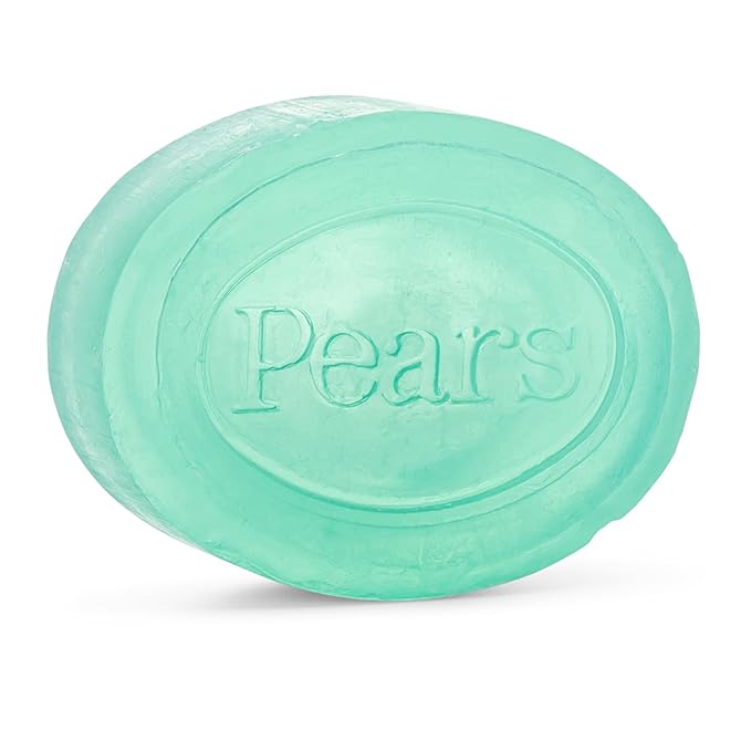 Pears Pure and Gentle with Glycerin and Lemon Flower Extracts - Transparent Soap Bar for Radiant Skin - Bar Soap for Women and Men - Green - 8 pc