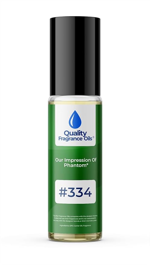 Quality Fragrance Oils' Phantom (10ml Roll-On) Impression #334 | Long-Lasting Perfume Oil, Alcohol-Free, Strong Scent, 10ml Roll-On | Affordable Alternative to Designer Fragrances