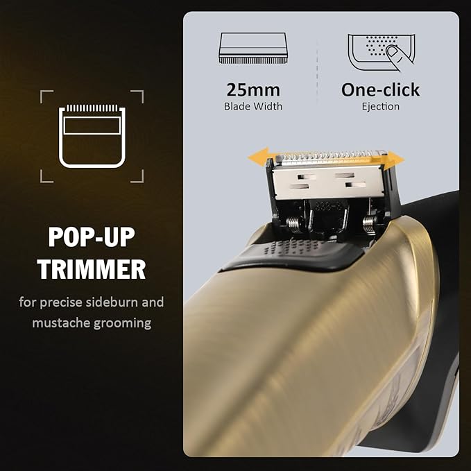 YHC Electric Razor for Men – Wet & Dry Rotary Shaver with Magnetic Head for Beard & Face, Rechargeable Cordless Shaver with Pop-Up Trimmer & Travel Lock