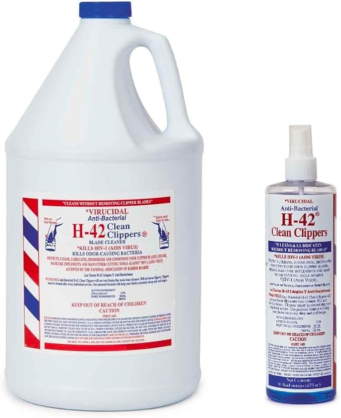 Clipper and Blade Cleaner Groomer Stylist Barber Cleans, Lubricates and Deodorizes (64 oz Bottle)