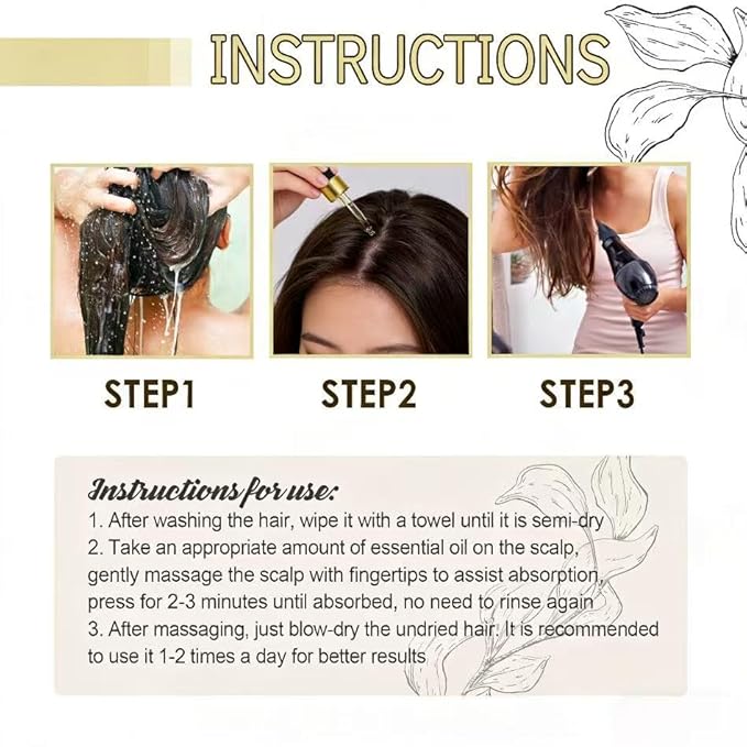 Rosemary Hair Care Essential Oil - Hair Repair, Smoothing, Gentle Nourishment, and Shine Hair Oil