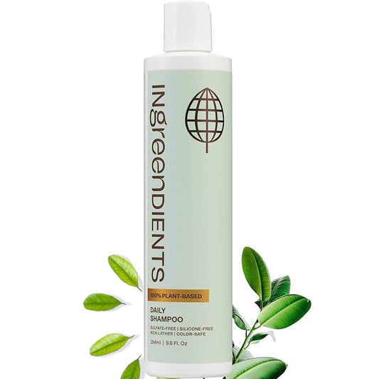 Ingreendients Natural Shampoo With Organic Ingredients - Sulfate Free, Color Safe, Non Toxic With Tea Tree Oil & Apple Cider Vinegar, Vegan, Gluten Free, pH Balanced