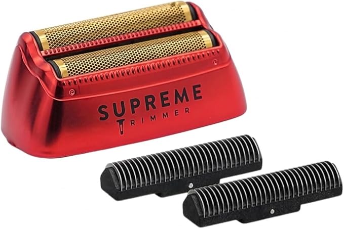 Supreme Trimmer Replacement Foil & Cutter SB63 | Hypoallergenic Foil for Crunch STF602 | Red