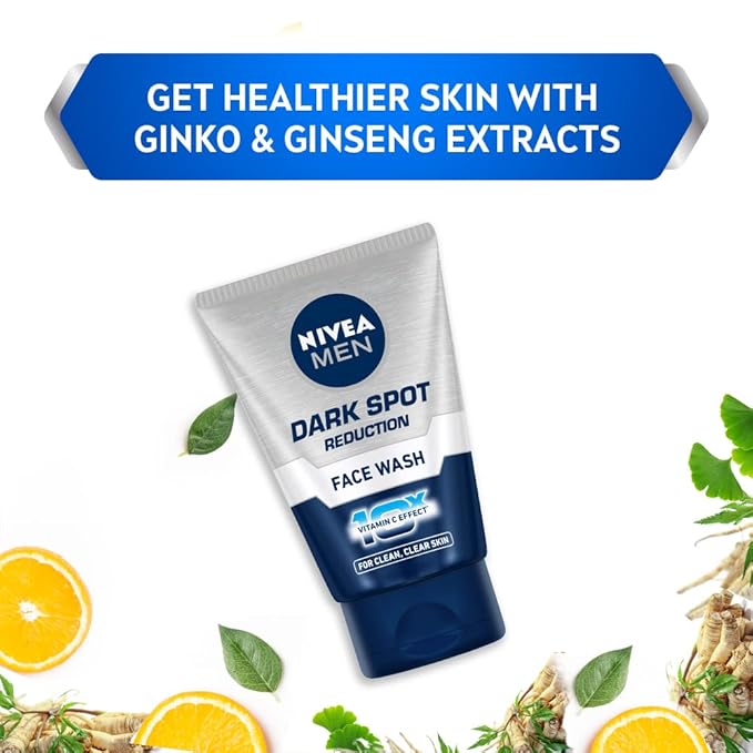 Nivea Men Dark Spot Reduction Face Wash (10X Whitening), 50G