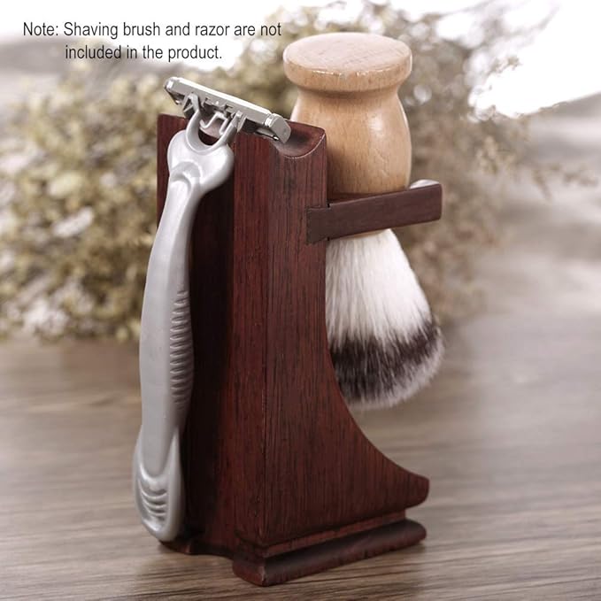 Shaving Brush Stand, wood Shaving Stand Holder Rosewood Material for Heavy Shaving Brush Set