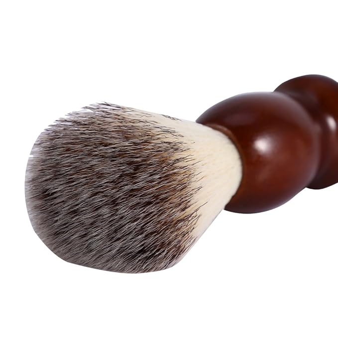 Professional Male Beard Shaving Brush Cleaning Nylon Hair & Wood Handle Barber Tool