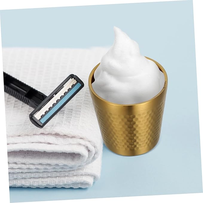 Stainless Steel Shaving Bowl Durable Shaving Tool for Men Stylish Hammered Design for Shaving Soap for Daily Use Any Bathroom Decor