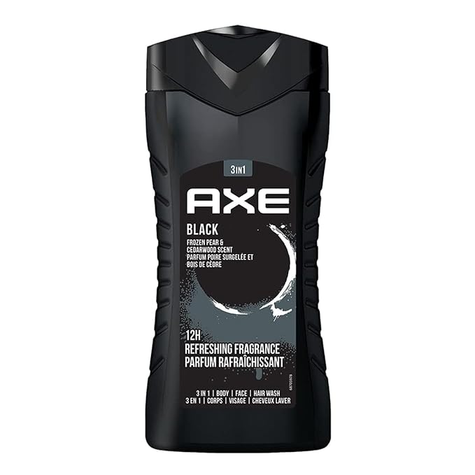 AXE Black- Frozen Pear & Cedarwood Scent 3 in 1 Body wash| Face wash| Hair wash