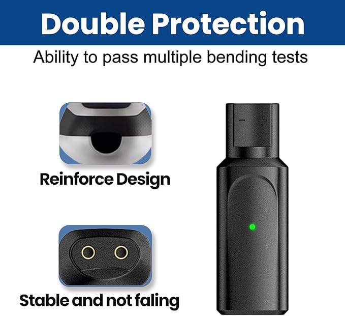 2 Pcs USB-C Shaver Charger Adapter Compatible with Braun Series 1 3 5 7 9, XT5 Electric Razor, Silk·épil 5 7 9, HC BG Series, Portable Type-C Charging Cord Converter for Travel, Fast Safe Charging