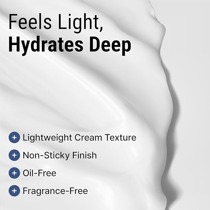 Ultra Moisturizing Derma Face Cream - Deep Hydrating Facial Moisturizer - EWG, Vegan Certified Oil Free Korean Skin Care 1.69 fl oz
