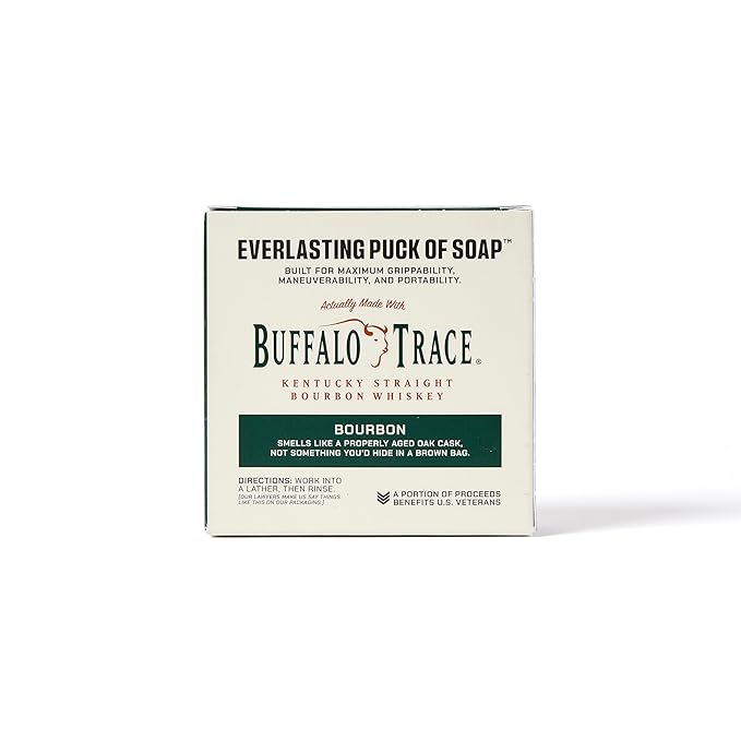 Duke Cannon Supply Co. Bar Soap Puck - Men's Rounded Bar Soap with Masculine Scents - Disc-Shaped Mens Soap - Hydrating & Deep Cleaning - All Skin Types - Bourbon, 4 Pack - 5 oz