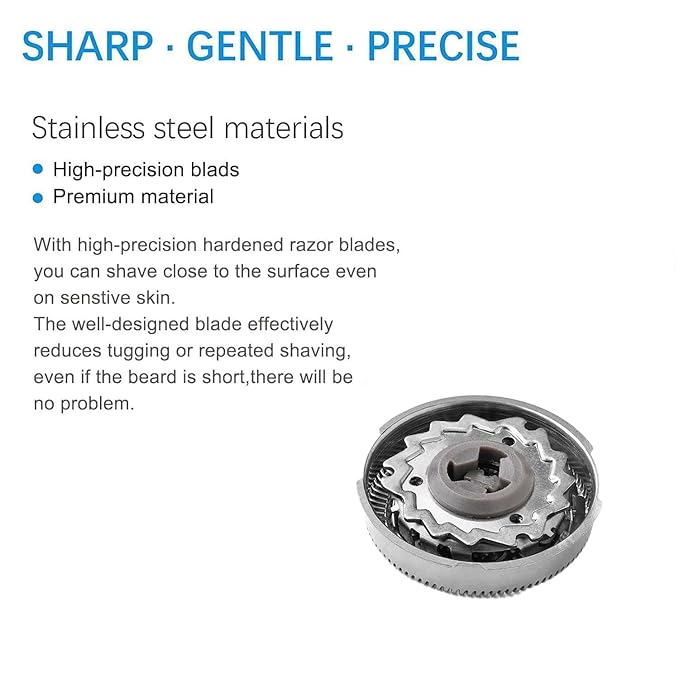 SH90 Replacement Shaver Heads Compatible with Philips Norelco 9000 Replacement Heads for Norelco Elctric Shaver Series 9000(S9xxx) S9000, S9011, S9021, S9031, Upgrade SH90 Replacement Blades, 2 Brush