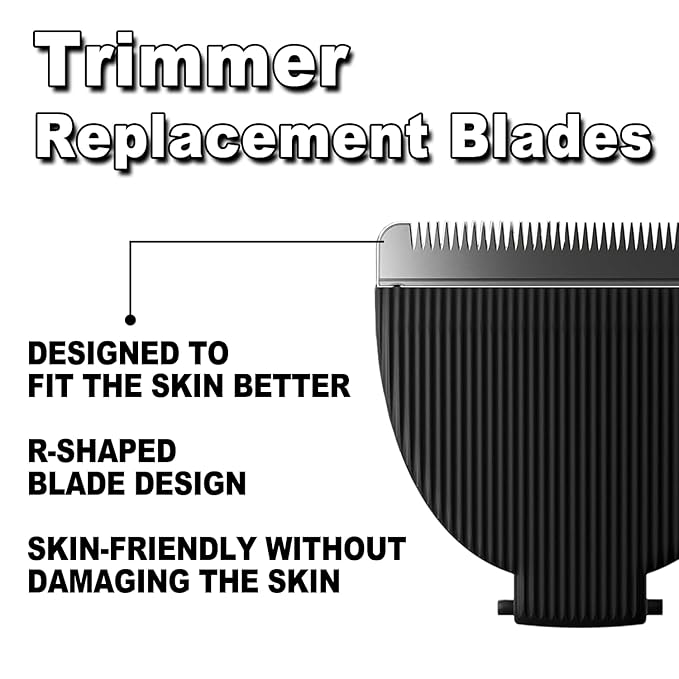 3 Packs Black Replacement Blades for Meri-dian Trimmer,Compatible with Meridian Body Trimmer Onyx & Sage，Hygienic Ceramic Replacement Blades