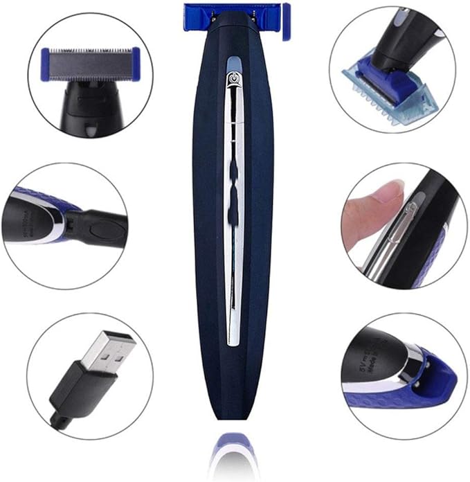 Shaver Charger for Solo Men's Rechargeable Full Body Hair Trimmer Replacement Electric Shaver Charging Cable 5V USB Charger with Cleaning Brush(1 Packs)