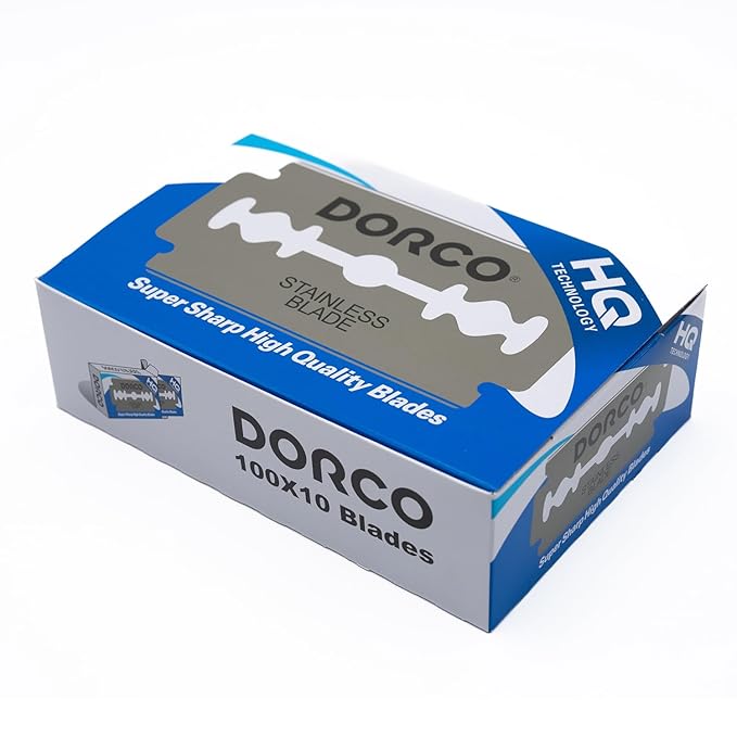 Dorco ST300 Platinum Double Edge Razor Blades | 1000 Blades | Premium Quality for Smooth, Precise Shaving | Durable and Long-Lasting | Ideal for All Safety Razors
