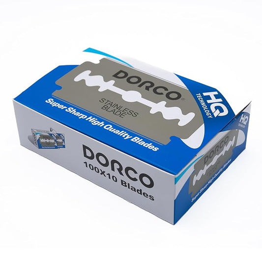 Dorco ST300 Platinum Double Edge Razor Blades | 1000 Blades | Premium Quality for Smooth, Precise Shaving | Durable and Long-Lasting | Ideal for All Safety Razors