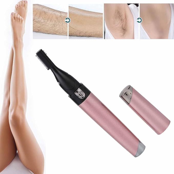 Yinhing Electric Eyebrow Trimmer,Portable Hair Remover Trimmer Painless Shaver Kit for Women Men Lips Armpit Leg Body,Battery Operated ()
