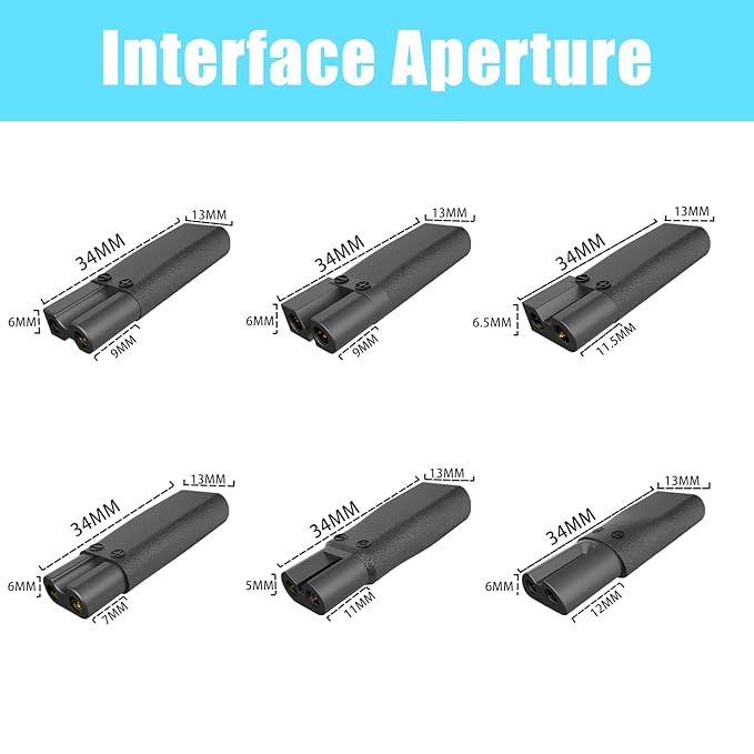 Upgraded 9PCS Replacement Shaver Charger Compatible with a Various Types of Electric Hair Clippers, Beard Trimmers, Shavers, Beauty Instruments,Desk Lamps,Purifiers,Charging Cable Type-C Power Cord