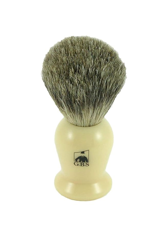 G.B.S Customizable Pure Badger Bristle Shaving Brush, Ivory Handle