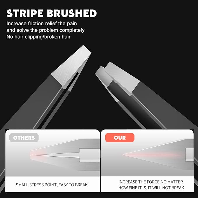 Eyebrow Tweezers for Women ZERNBER Best Precision Tweezers for Men Chin Hair Professional Tweezer for Facial Hair Remover