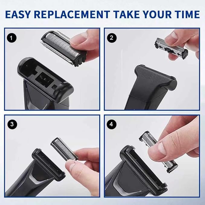 2 Pack Replacement Foil Blade Replacement Clipper Blades Groin Hair Foil Shaver Head for Close Body Hair Grooming，Compatible with MANSCAPED The Lawn Mower Electric 5.0 Ultra Hair Trimmer