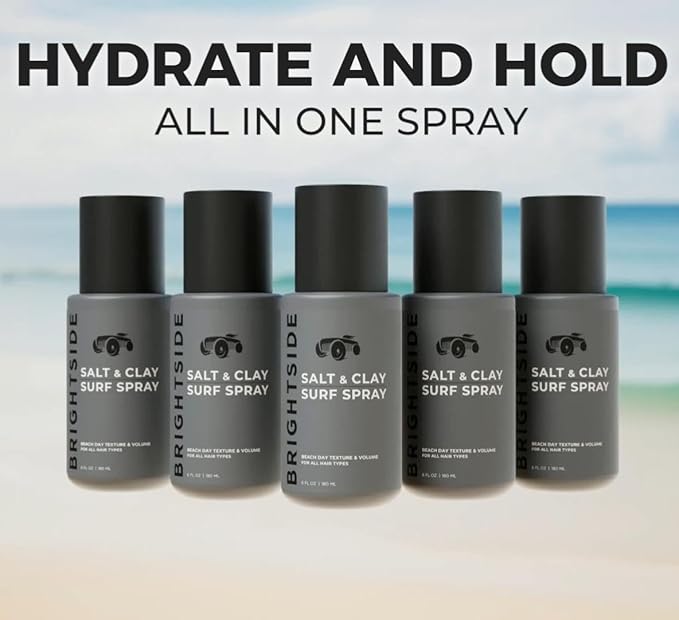 Salt & Clay Surf Spray - Instant Volume & Texture for Thicker Looking Hair - Natural Sea Salt Spray for Men & Women - Hydrate & Hold for All Hair - Alcohol-Free, Clean ingredients - 6oz