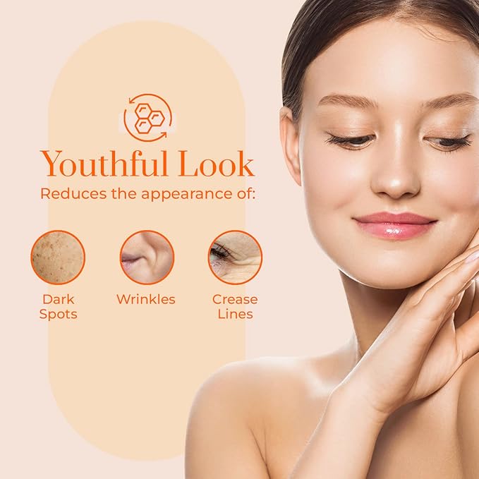 Clear Beauty Vitamin C & Collagen Face Moisturizer - Hydrating Anti Aging Day & Night Cream - Firms Smooths & Evens Skin Tone - Dermatologist Tested, Korean Skin Care Set, Clean Beauty - Duo Pack
