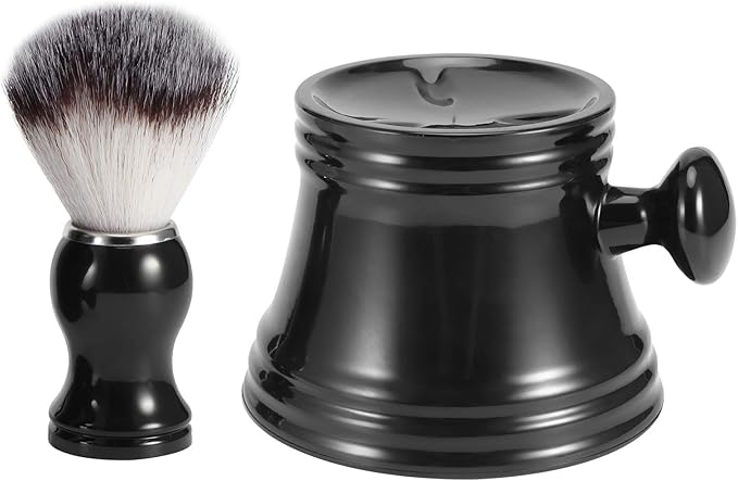 Shaving Soap Bowl Barber Set Luxurious Quality for Men's Shaving Gift Home Barber Shop Storage ABS Nylon Material