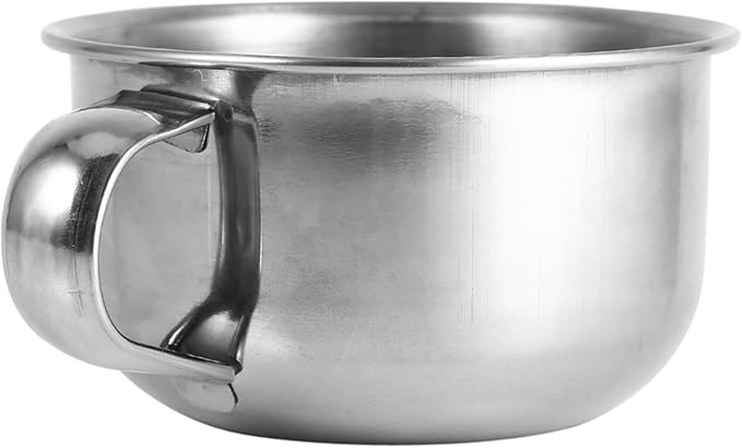 Dioche Stainless Steel Shaving Soap Bowl, Shaving Mug for Shave Cream and Soap, Metal Shaving Soap Mug Bowl Cup Shaver Cleansing Foam Tool For Man