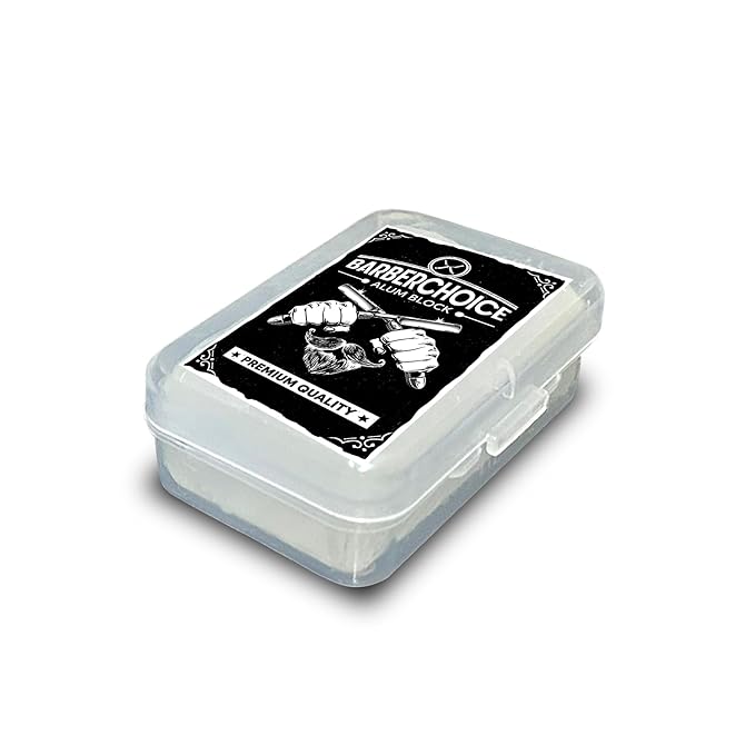 Alum Block for Shaving - Premium Quality | Razor Burn Relief & Skin Soothing Aftershave in Durable Plastic Case