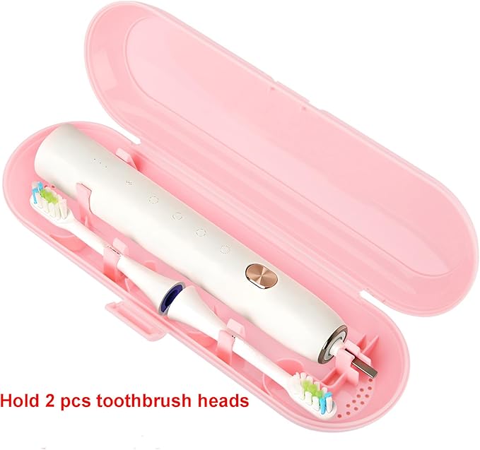 Cosmos Pack of 2 Plastic Travel Case Toothbrush Carrying Case Holder Container Compatible with Oral B Pro and also for Sonicare & Other Toothbrush