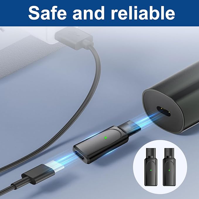2 Pcs USB-C Shaver Charger Adapter Compatible with Braun Series 1 3 5 7 9, XT5 Electric Razor, Silk·épil 5 7 9, HC BG Series, Portable Type-C Charging Cord Converter for Travel, Fast Safe Charging
