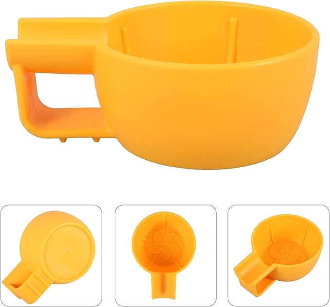 ibasenice Shaving Cream Bowl with Deep Plastic Shave Container Thickened Wide Mouth Shaving Soap Bowl Anti-slip Yellow Foam Lather Mug for Bathroom Use