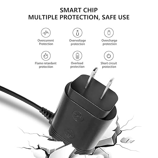 12V Charger Fit for Braun Shaver Series 9 pro 7 5 3 1, 310s 3040s 9577cc 9517s 7085cc Charging Cord Replacement for Braun S3 S5 S7 S9 Electric Razor Shaver Trimmer Power Adapter Charging Cable Cord