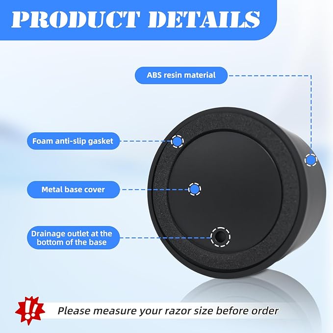 Razor Holder Compatible with Gillette Razor,2 Pack Anti-slip ABS Draining Razor Stand Compatible with Gillette Razor For Bathroom,2PCS Cleaning Brushes Included