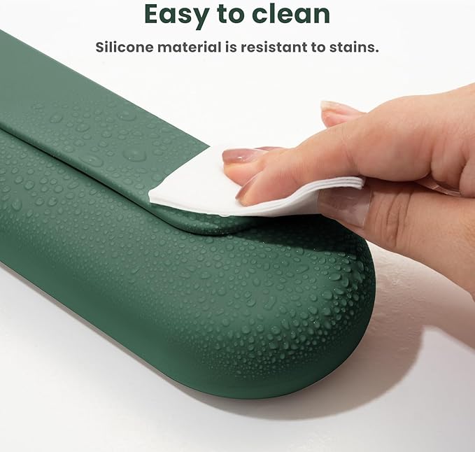 Silicone Electric Toothbrush Travel Case, Manual Toothbrush Travel Cover for Men and Women,Toothbrush for Travel,Gym and More, Fits Most Manual and Electric Toothbrushes - Midnight Green