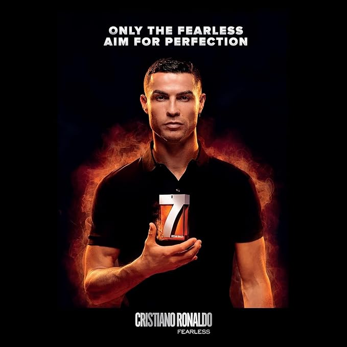 Cristiano Ronaldo Fearless - Long Lasting Vegan Cologne for Men - Woody Spicy Floral Perfume for Men - Eau de Parfum Cologne - 1.7 oz