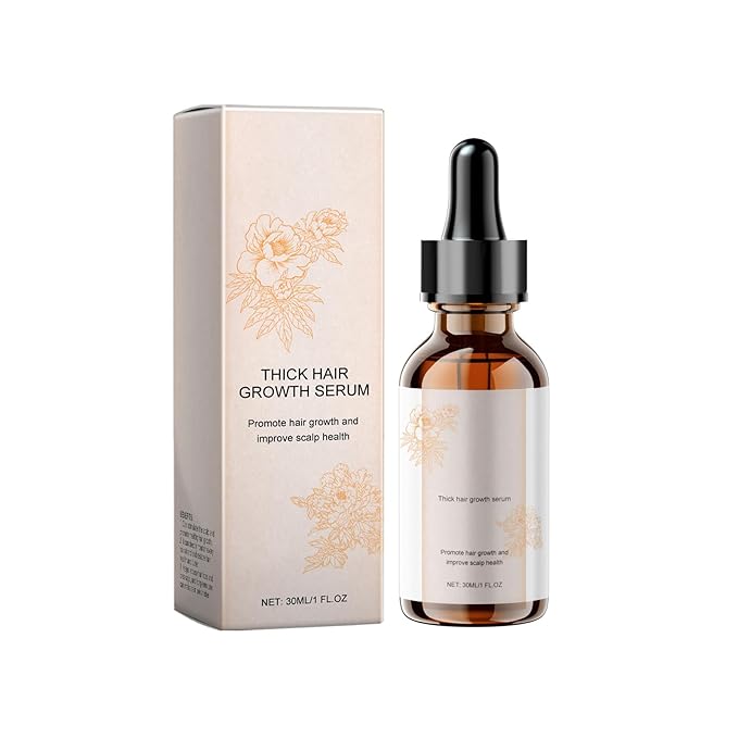 30ml Hair Growth Serum for Thinning Hair – Thickening Scalp Treatment with Rosemary & Castor Oil to Reduce Hair Loss, Nourish Roots & Promote Fuller, Healthier-Looking Hair
