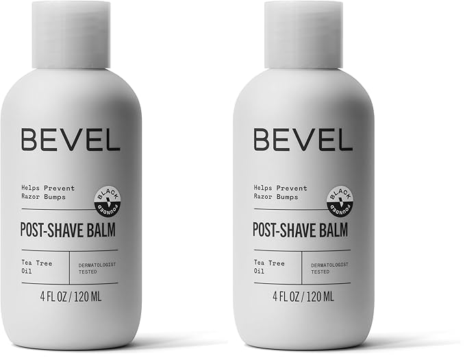 Bevel After Shave Balm for Men with Shea Butter and Jojoba Oil, Soothes and Cools Skin to Help Prevent Ingrown Hairs and Razor Bumps, 4 Fl Oz (Packaging May Vary) (Pack of 2)