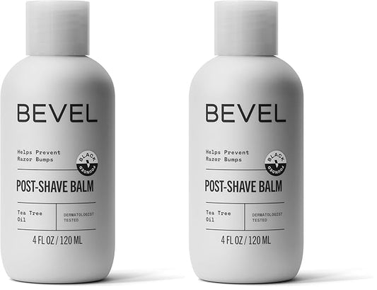 Bevel After Shave Balm for Men with Shea Butter and Jojoba Oil, Soothes and Cools Skin to Help Prevent Ingrown Hairs and Razor Bumps, 4 Fl Oz (Packaging May Vary) (Pack of 2)